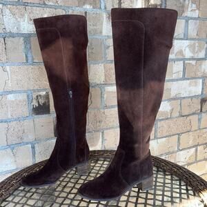 Brown suede knee high boots size 6.5